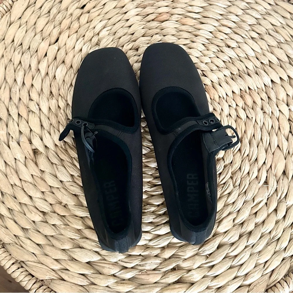 Camper Casi Myra Mesh Ballet Flats in Black Size 38 EU 7.5 US - Picture 3 of 5